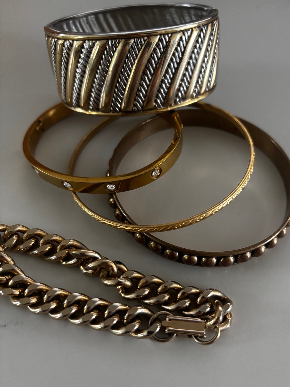 Mixed Metal Women's Bracelet/Bangle Lot of 5